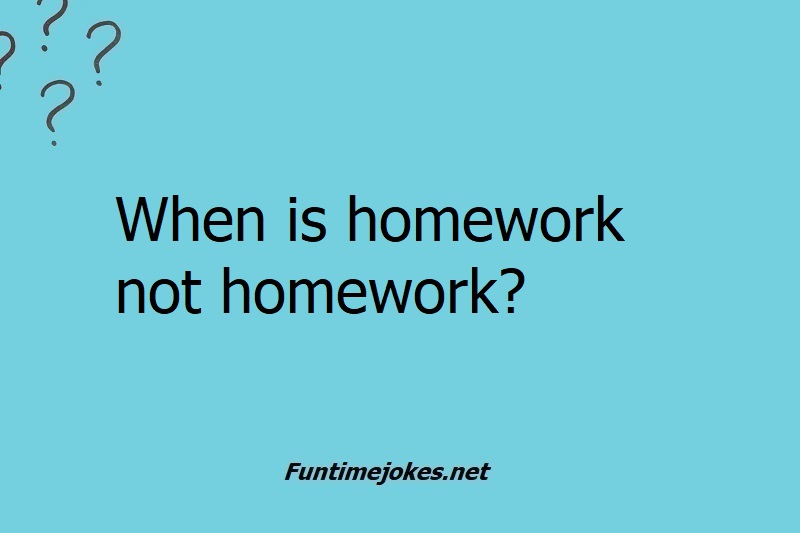 When is homework not homework